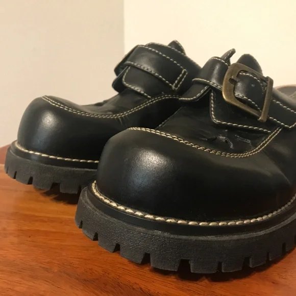Vintage Y2K 2000’s Lower East Side Black Heel Out Platform Size 9.5 293 - Picture 5 of 12